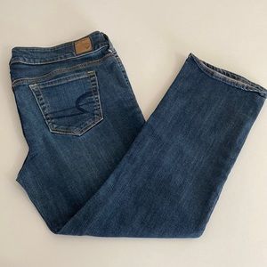 American eagle outfitters jeans size 14 stretch short inseam